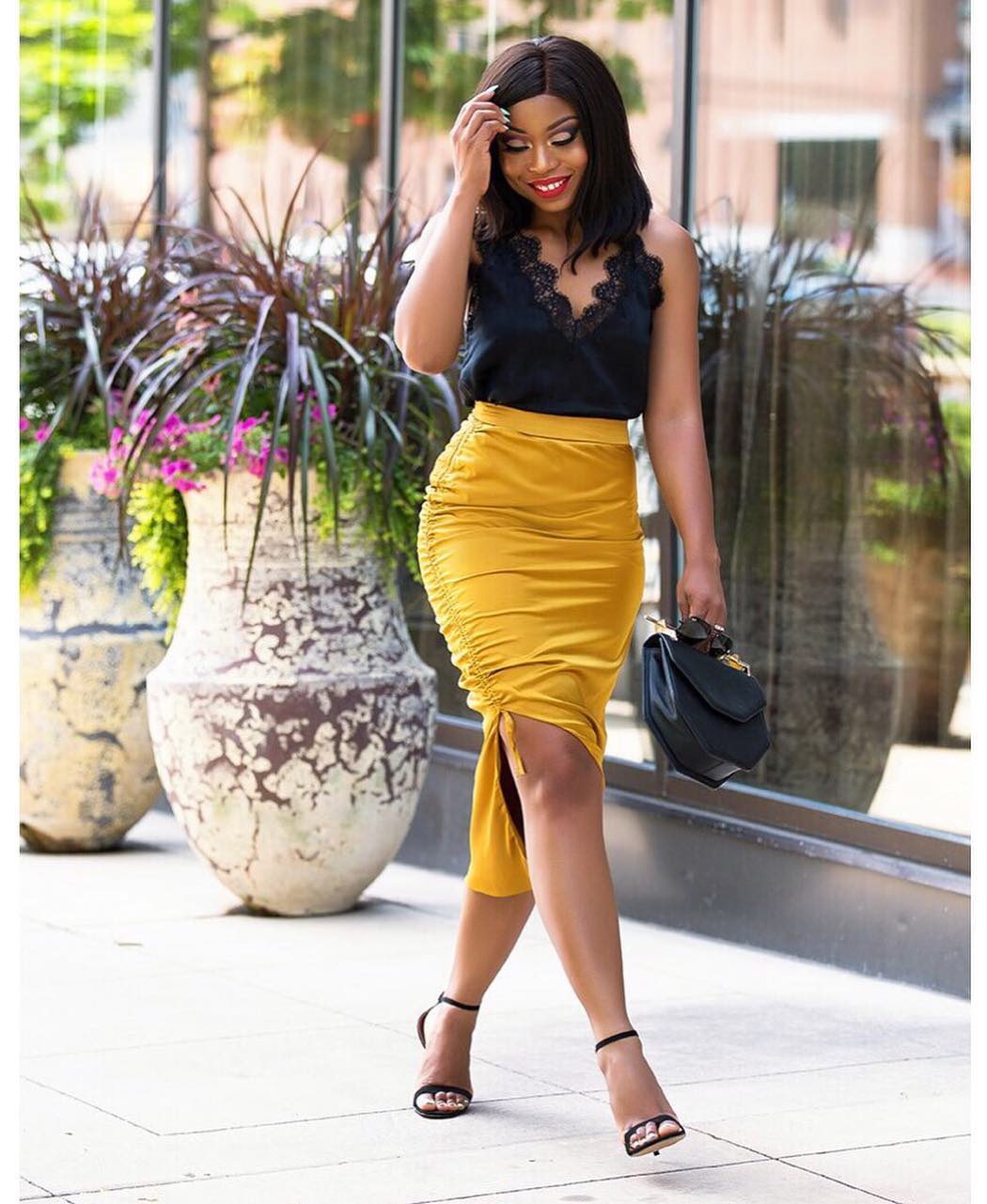 Pencil skirt outfits for wedding clearance guest