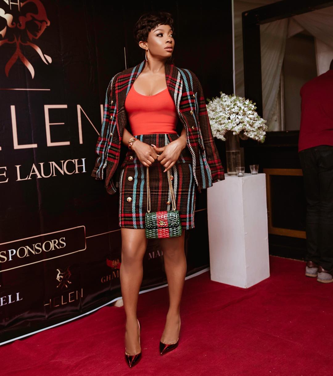 jaiyeorie Toke Makinwa €1,890 Gucci Leather-trimmed coated-wicker shoulder bag jaiyeorie