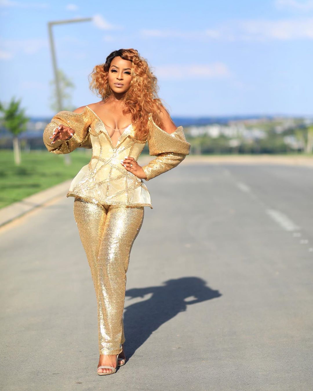 jessica-nkosi-south-african-media-personality-gold-outfit