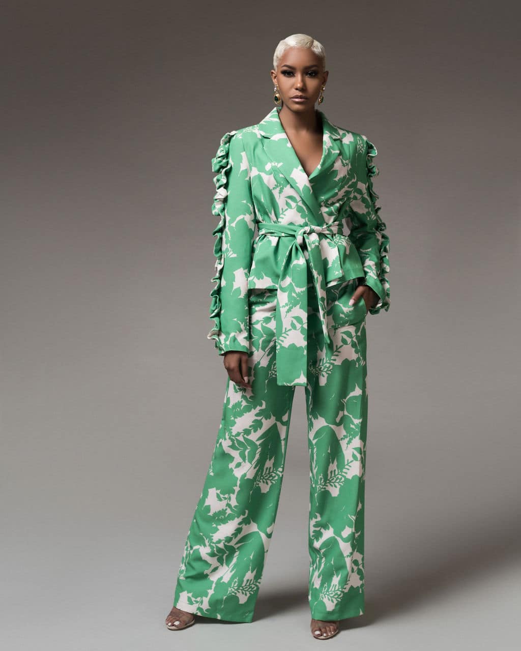Ms-independent-green-and-white-floral-2-piece-suit-set For Fall Winter Spring Summer