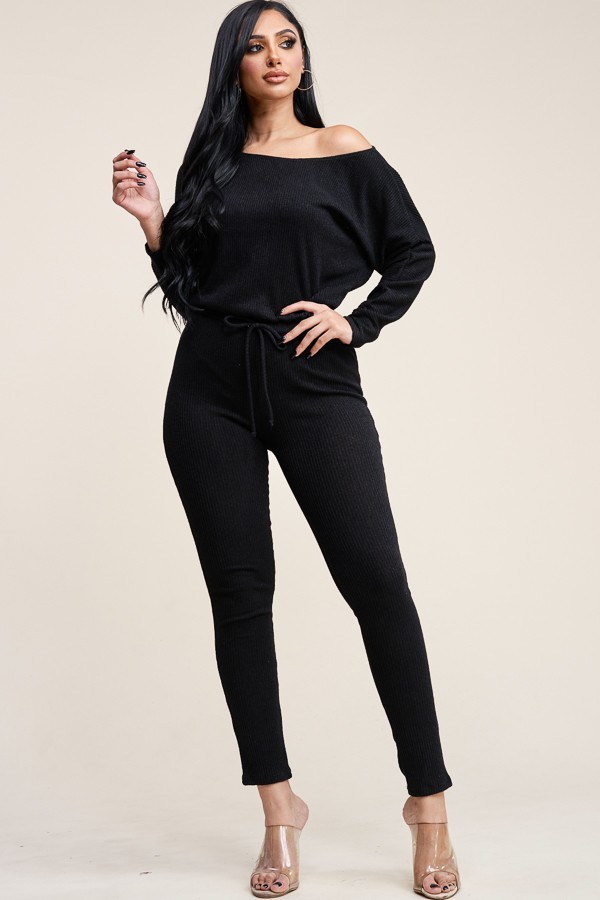 Nina Slouchy Long Sleeve Jumpsuit With Pockets