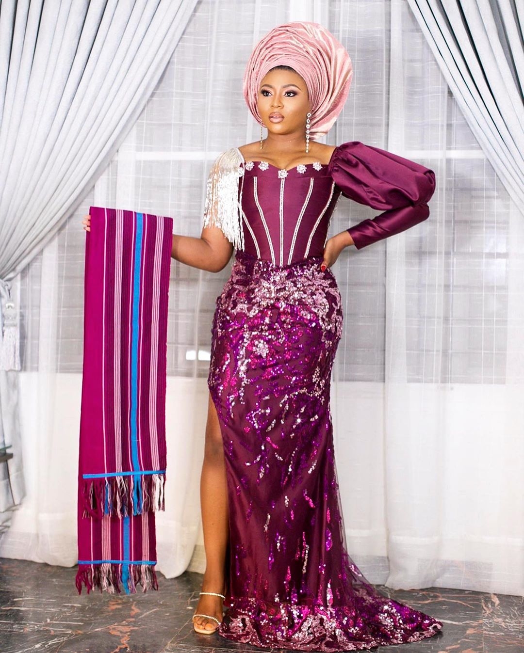 the-most-rave-worthy-best-2020-asoebi-styles-from-anita-brow-and-emmanuel-ikubeses-traditional-wedding
