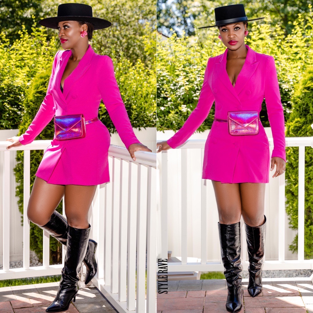 pink blazer dress womens zara outfit