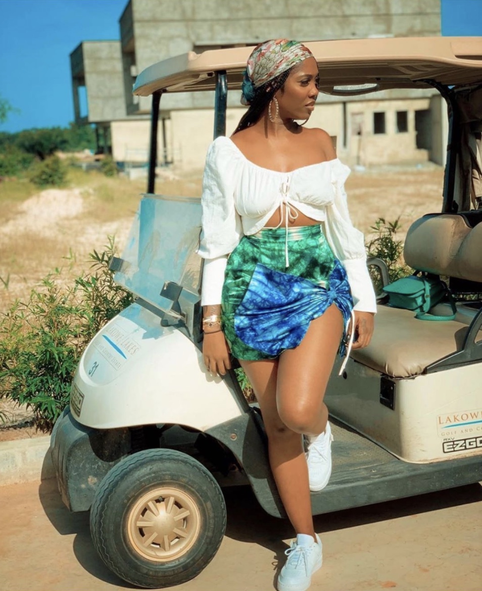 Tiwa Savage adire cloth mini skirts stylerave 