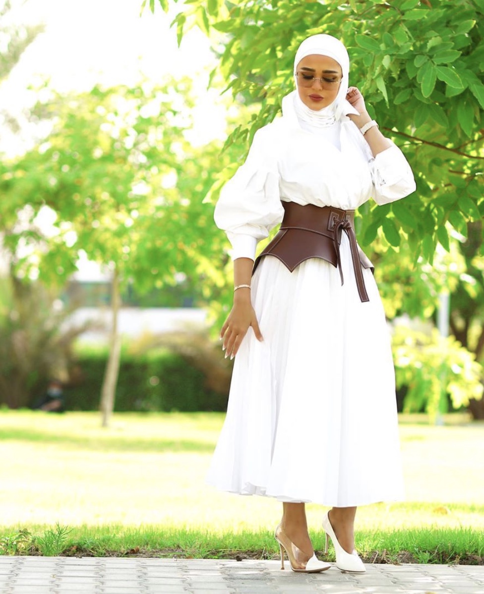 white maxi dress hijab fashion stylerave