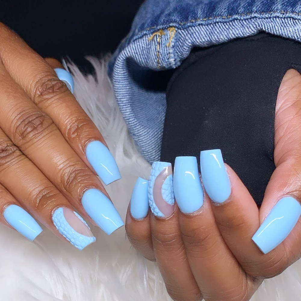 Trendy And Chic Baby Blue Nails You'd Love This Season And Forever