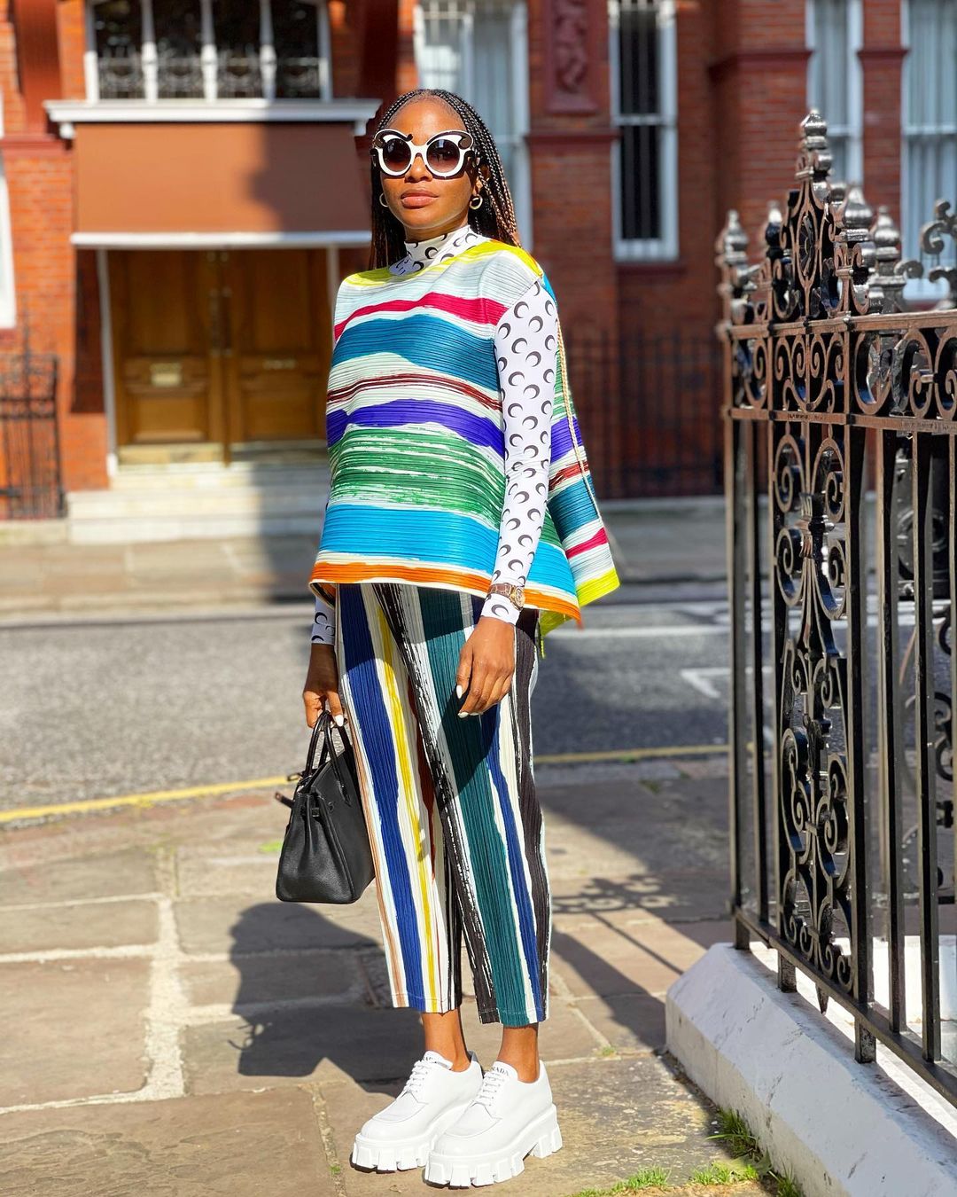 Look Of The Day: Lisa Folawiyo Shows Off Her Style In Contrasting Prints