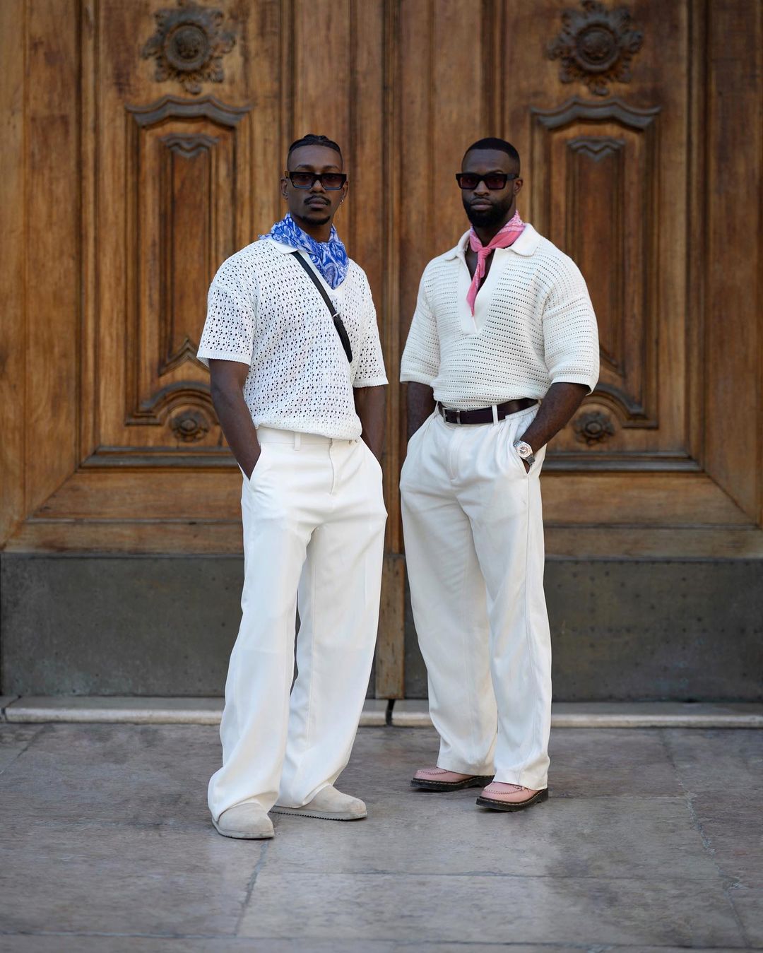 How Fashionable Men Are Styling White Pants This Season