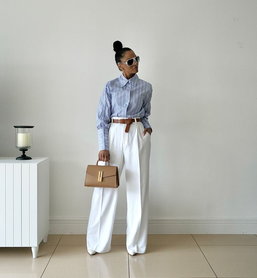 white tailored trouser