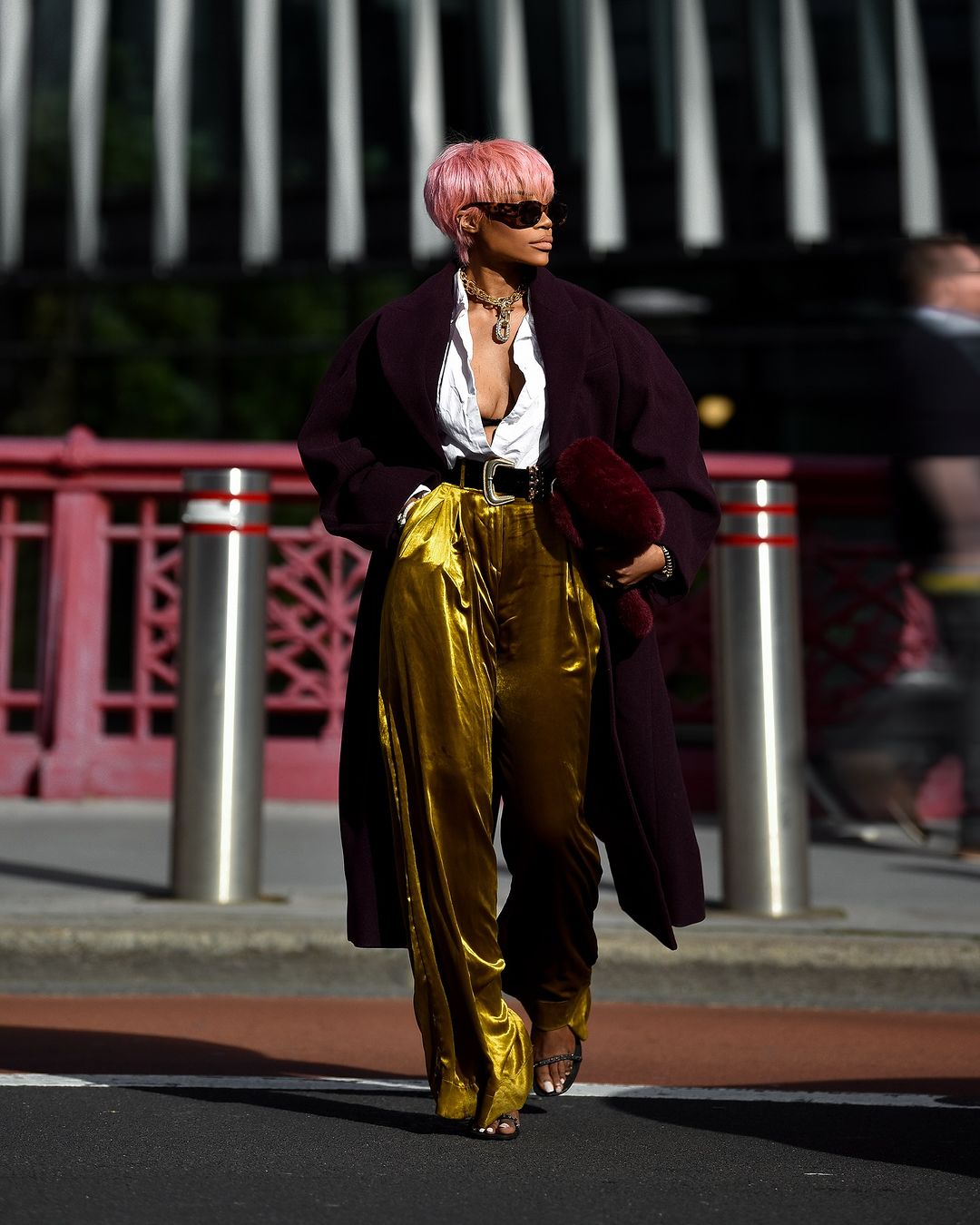 dark cherry red outfit