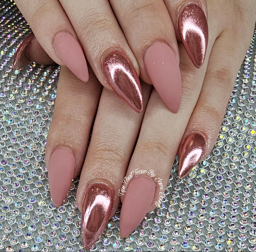 roségouden nails