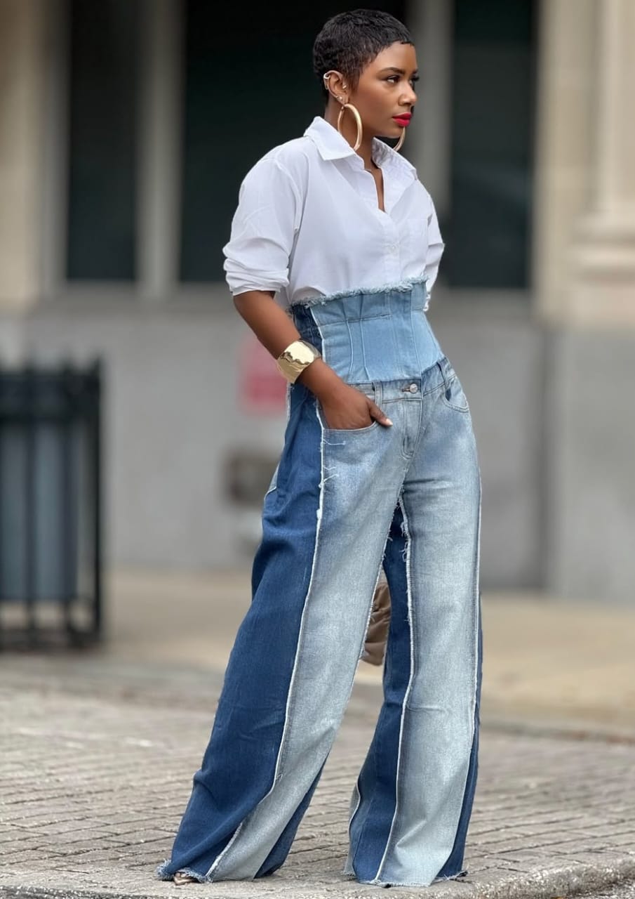 patchwork jeans