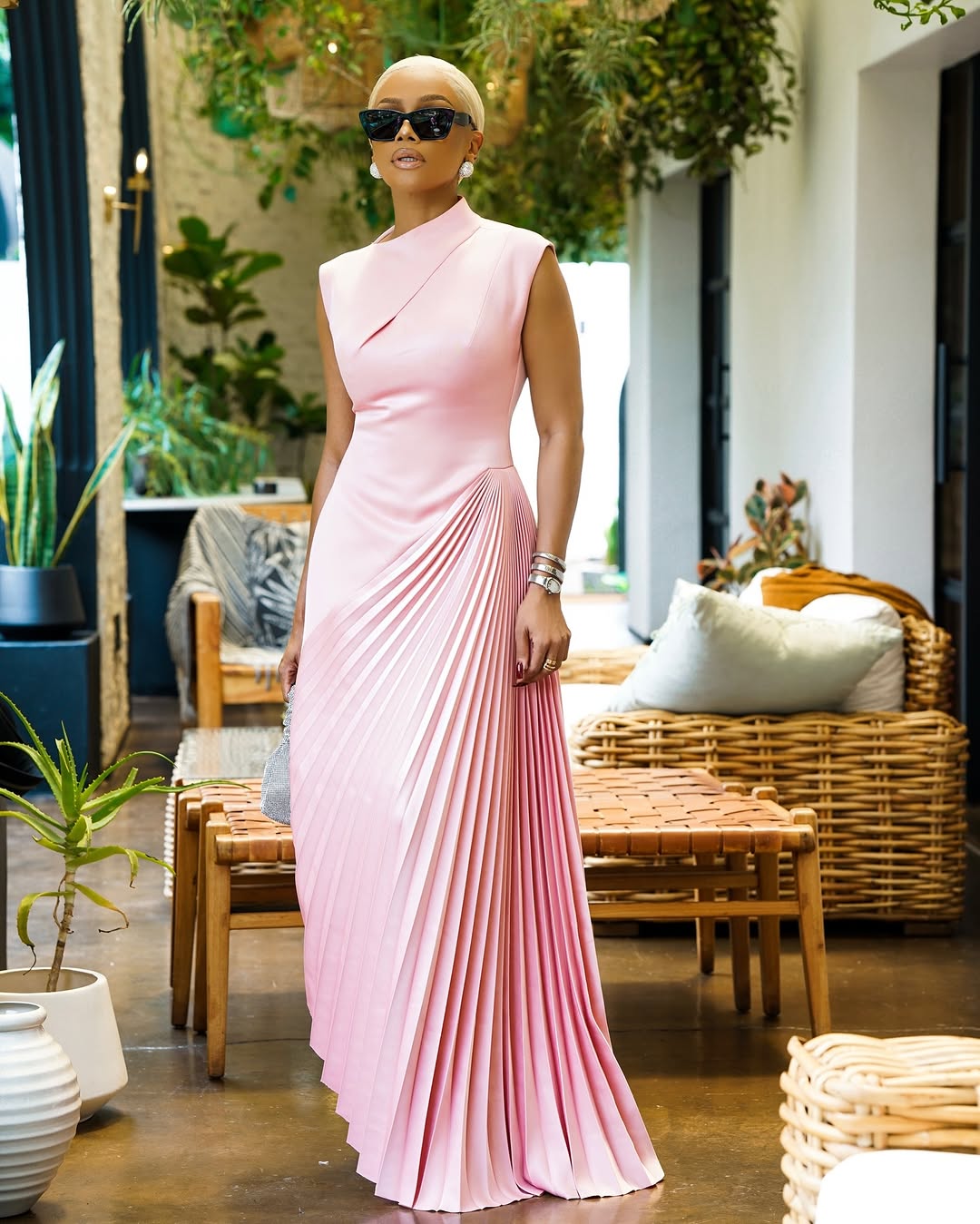 strapless open back dress Pleated Long Sleeve Surplice Maxi Dress Blue / M