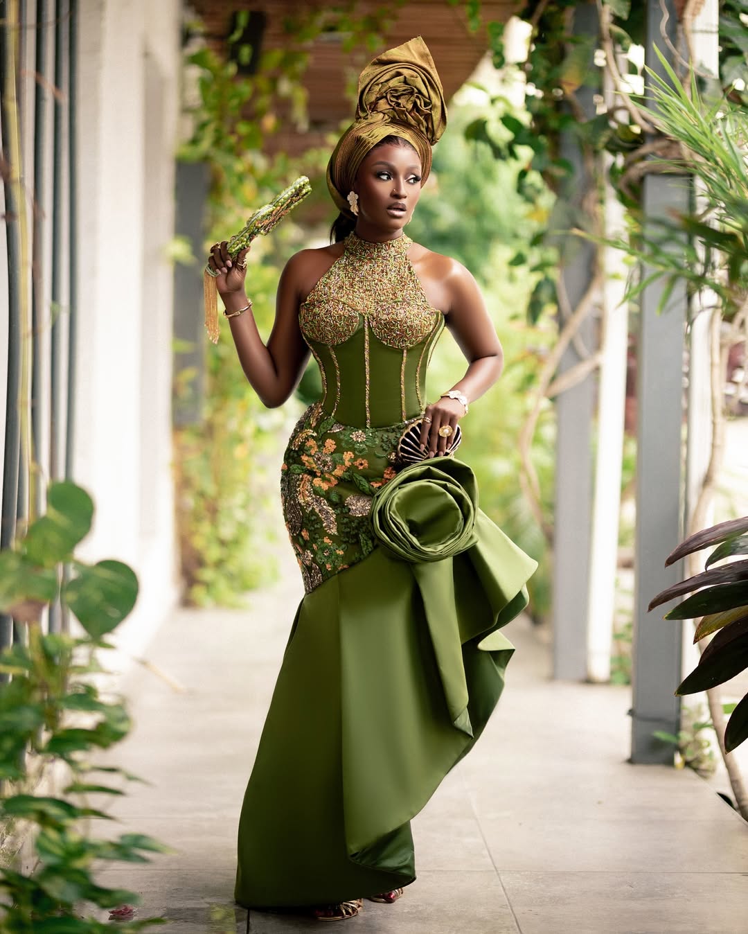 gold aso ebi dress Satin Bow-Strap Corset Mini Dress YELLOW / L main image 1