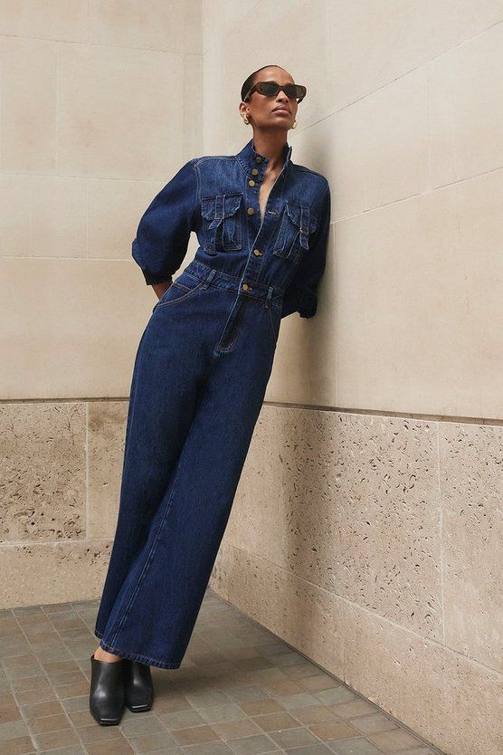 denim jumpsuit